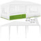 tectake® Pavillon 3x6, Pavillon mit 5 abnehmbaren Seitenteilen mit Fenstern, wasserdichte Plane mit UV-Schutz, inkl. Spannseile & Heringe, Partyzelt für Garten Party Festival Event Hochzeit - weiß