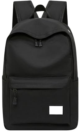 Laptop College Backpack For Women Men Bookbag With Computer Compartment Lightweight Book Bag For Student Backpack Tags Clear (Black, One Size)