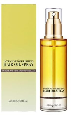 Haarölspray - Leave-in Haarpflegeöl - mit Jojobaöl und Sheabutter für trockenes Haar, lockiges Haar, zum Entwirren, Stylen und Befeuchten - für Frauen und Männer (80ml)