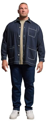 BadRhino Big & Tall Chore Denim Shacket - Men's - Plus Size Curve
