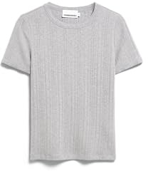 ARMEDANGELS Damen T-Shirt aus 100% Bio-Baumwolle Pointelle Slim Fit