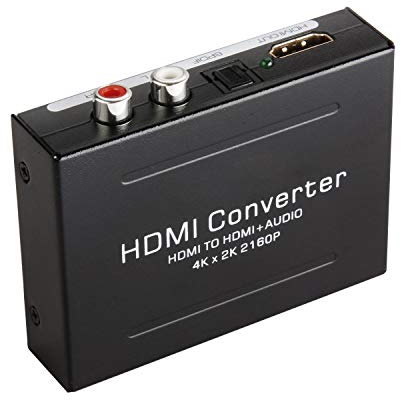 Ozvavzk HDMI Audio Extractor 4K x 2K HDMI Audio Splitter HDMI a HDMI SPDIF Optical Toslink con L/R 3,5 mm Stereo Audio Digitale Estrattore per PS4 PS5 Blu-ray DVD box PC HDTV Monitor