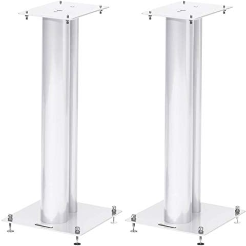 Norstone Lautsprecherständer Stylum, stabil aus Metall, bis 50kg belastbar, Paarpreis (Stylum 2 (60cm), Weiß (matt))