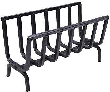 Fonderia Bongiovanni | Brucialegna | porta legna | portalegna da interno | portalegna da esterno | braciere | in ferro per camino e barbecue (cm 40x20x28h)