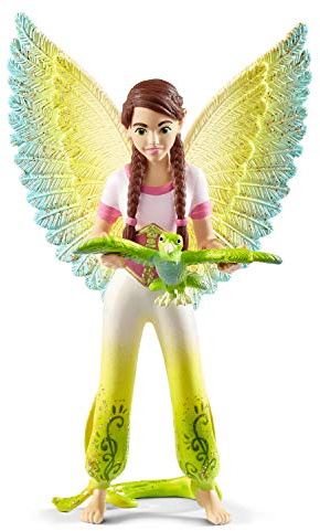 SCHLEICH 70584 Bayala Movie Surah with parrot Kuack, Multicoloured