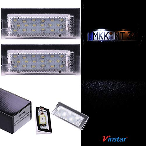 VINSTAR LED Kennzeichenbeleuchtung E-geprüft CAN-Bus kompatibel mit BMW Kennzeichenbeleuchtung E39 5 Türer Touring 1996-2004