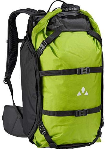 VAUDE Trailpack, Bikepacking-Rucksacksystem Sporttasche, 55 cm, 27 Liter, Black/Green