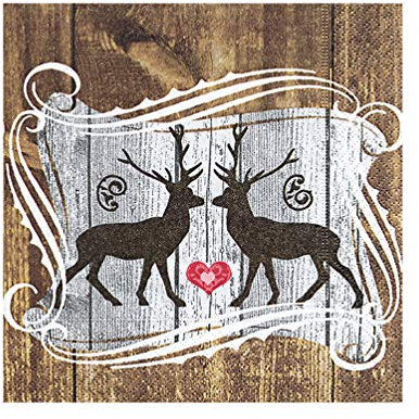 Susy Card 40030982 Serviette Hirsch, 25x25 cm, 3-lagig, 20er Packung