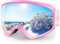 Findway Skibrille Kinder,Ski Snowboard Brille Brillenträger Snowboardbrille Schneebrille Verspiegelt für Junior Jungen Mädchen Teenager-3 4 5 6 7 8 9 10 11 12 13 14 Jahre - OTG 100% Anti-UV Anti-Fog