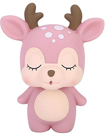 MAGT Spardose, Cartoon Hirsch Form Sparbüchse Weiche Kunststoff Sparschwein Münzbox Geldsparbox für Kinder Junge Mädchen Erwachsene Home Dekoration