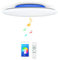 36W Φ40cm Estrellado Musica Plafones LED con 2 Bluetooth Altavoz y Mando, Lampara Regulable de Techo con RGB Color,Moderna Redondo Luz Para Iluminacion Interior Habitacion Baño comedor Salon