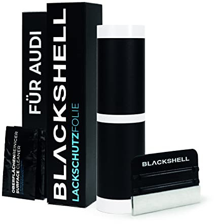 Blackshell® Lackschutzfolie passend für Audi A4 Limousine | Typ B9 | Bj. 2015-2019 Matt Schwarz - passgenaue Einstiegsleistenschutz Folie inkl. Set für Folierung