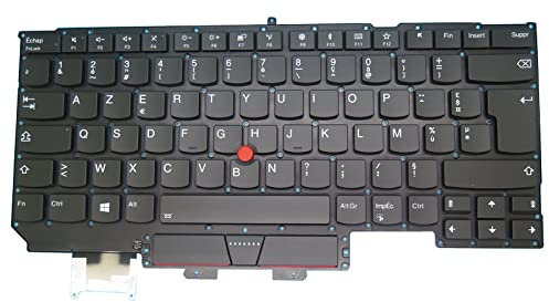 RTDPART Clavier d'ordinateur Portable pour Lenovo Thinkpad X1 Carbon 5th Gen France FR 01ER704 SN20M09112 V160520AK1 NE YD85 avec rétro-éclairé Nouveau