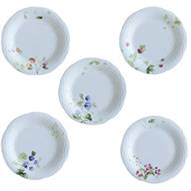 Piatto da Festa Piatto colazione Set di porcellana Piatto da dessert in porcellana Steat Steak Pasta Pizza Placca da porzione 5 pezzi Piatto Pizza (Color : A)