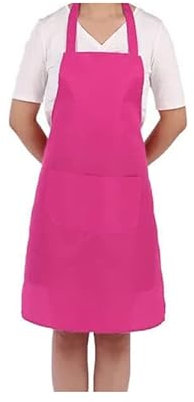 WS Accessories 2 Pocket Apron 60x70cm - Ideal for kitchen, home and garden use [Hot Pink]