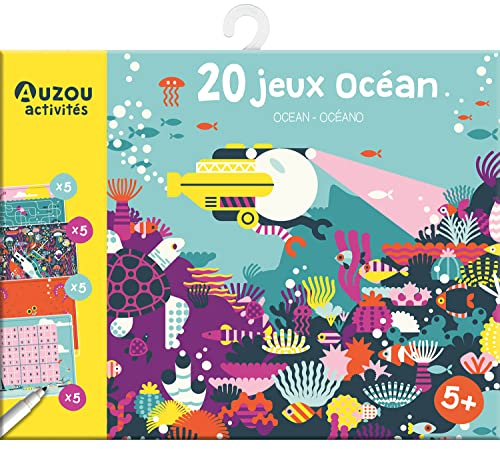 20 jeux Océan NED: Ocean - Océano - Avec un feutre effaçable
