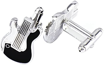 Skcess Manschettenknöpfe Silber, Manschettenknöpfe Herren Gitarre Manschettenknöpfe Kupfer Geschenke für Herren Und Damen