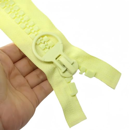 YaHoGa 24 #20 Super Large Separator Zippers Plastic Sew Tents Coats Overcoats Boat Cover Canvas Heavy Duty Giant 24 Yellow