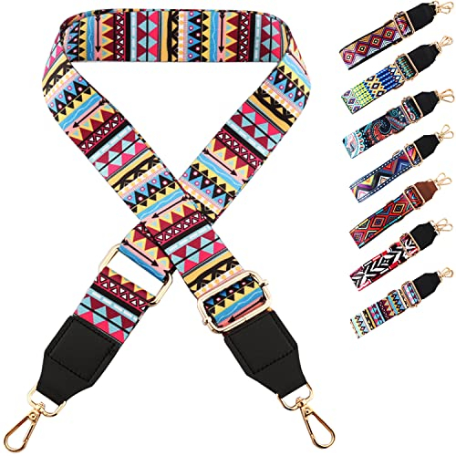 Verstellbarer Schultergurt - Längen 70-135cm Schulterriemen - 3.8cm Breiter Taschengurt Bunter Handtaschen Schulterriemen für Taschen, Universal Tragegurt Damen Trageriemen Geflecht Umhängegurt