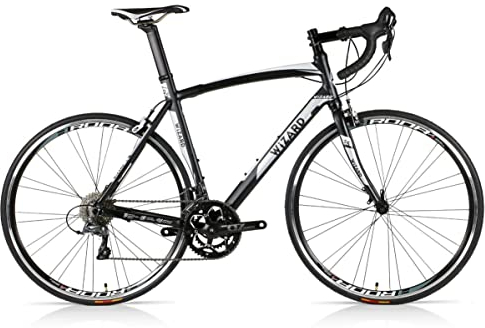 28 Zoll Alu Rennrad Wizard Spark 2.5 Shimano Claris 16 Gang Rh 46cm Weiss schwarz
