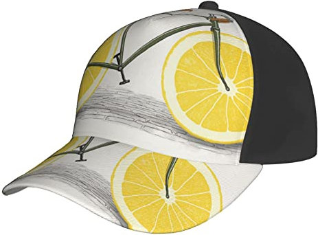 ALLOCS Baum Blumen Natur Landschaft Baseballkappen für Männer Frauen Klassische Baseballkappe Outdoor Sport Sonnenmütze Erwachsene Freizeithut, Lemon Bike, One size