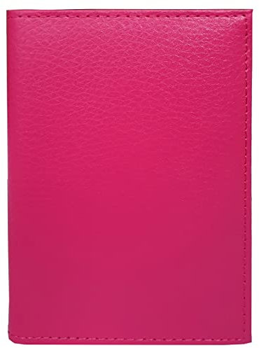MAMJACK® - Porte Papier Voiture en Cuir - Format 4 Volets - étui Carte Grise, permis de Conduire, Carte d'identité, Assurance, Cartes, très Complet, Cuir Souple pour Homme ou Femme (Fushia)