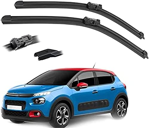 Limpiaparabrisas Escobilla para Citroen C3 MK3 2016 2017 2018 2019 2020 2021 2022 26+ 16, Parabrisas De Coche Escobillas Limpiaparabrisas Delanteras Y Traseras