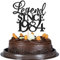 Xsstarmi 1 Packung Legend Since 1985 Cake Topper Glitter Happy 40th Birthday Cake Topper Cheers to 40 Years Birthday Cake Decoration for 40th Birthday Wedding Anniversary Party Decorations Black