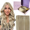 Fshine Echthaar Extensions Tressen Genius Weft 50g 35cm Remy Echthaar Haartressen Echthaar Dirty Blonde und Platinum Blonde Highlight in der Farbe 16P22