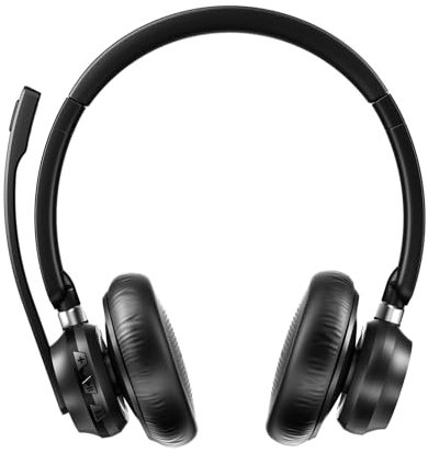 seenda Cuffie Wireless con Microfono – Cuffie Bluetooth V5.3 con Cancellazione del Rumore AI & Disattivazione, 30 Ore di Riproduzione, Laptop per Telefoni Cellulari/Skype/Call Center/Ufficio