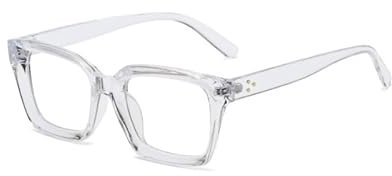 TECH-LINE-DIRECT FASHION ACCESSORIES Mens Womens Retro Square Eyewear Unisex UK Black/Clear Colour (Clear Frame + Lens)