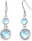 Mondstein Ohrringe für Damen 925 Sterling Silber Mondstein Hängend Ohrringe Tropfen Mondstein Ohrhänger Schmuck Geschenke (M-Filigraner Mondstein)