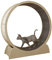 Laufrad für Katzen, für den Innenbereich, Anti-Klemm-Trainingsrad für Katzen – 80/90/100 cm Durchmesser, mit Sisal überzogene runde Katzenlaufräder/Hamsterrad mit Feststellvorrichtung (Größe