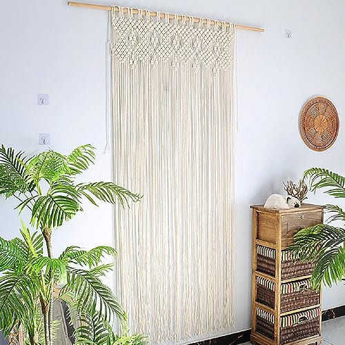 iyoimono Makramee Woven Wandbehang Boho Wandteppich Gewebt Tapisserie Tür Hängend, Türvorhänge für Haus Home Decor Geschenke Apartment Schlafsaal Raumdekoration 80cm (W) x 200cm (L)
