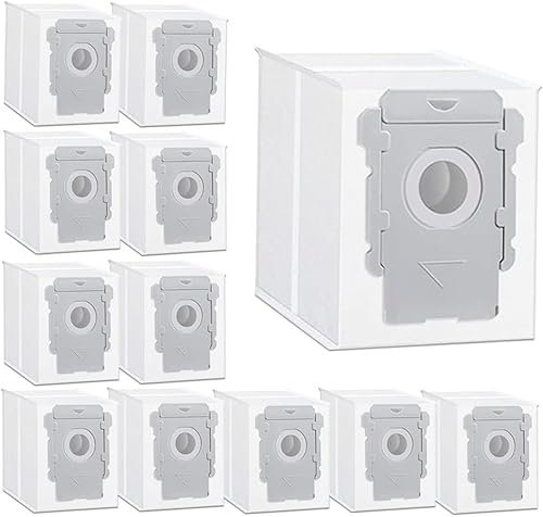 Lot de 25 sacs sous vide pour iRobot Roomba séries i & s & j, remplacement pour i3+(3550) i4+(4552) i6+ j6+ i7+ i7Plus j7+(7550) i8+ j8+(8550) s9 s9+(9550) Vacuum with Automatic tic Dirt Disposal Bags