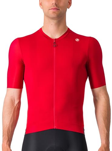 CASTELLI Herren Espresso Trikot für Rennrad und Gravel Biking l Radfahren, Sattes Rot/Dunkelbordeaux, Klein