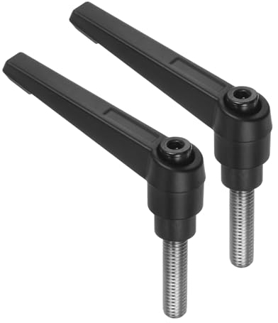 QUARKZMAN 2 Stück Klemmhebel Griff M8 x 30mm Außengewinde Schraube Edelstahl 304 mit Zinklegierung Verstellbare Handgriff Spannhebel für Werkzeugmaschinen Schweißgeräte Druckgeräte, Schwarz