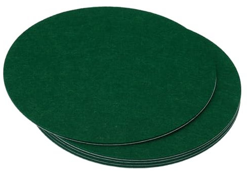 PATIKIL 8 Durchmesser Filzgleiter für Stühle 5Pack 2mm Dicke Rund Weich Klebende rutschfeste Kratzfeste Filz für Lampe Möbel Heimwerken Dunkel Grün