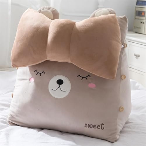 KV-OOGG Wedge Reading Pillow, Large Triangular Back Support Headboard Cushion For Bedroom, Thick Soft Sofas Chairs Lumbar Pillow, Long Bolster Body Support Cushion， Suitable For Sofa Dormitory Bedroom