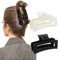 WLLHYF Quadratische Klauenclips 2 Stück 8.5 cm Mittlere Haarklammern Matt Rutschfest Modisch Starker Halt Bananen Clips Haarstyling ZubehöR Für Frauen Und Mädchen Dickes Dünnes Haar (weiß,schwarz)