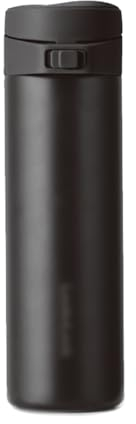 Stainless Steel Thermos Sports Water Bottle with Lock Cover and Leak Proof Drinks Bottle for Gym and Outdoor Sporty Cup (Color : Black)