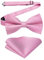 Enlision Fliegen für Herren Rosa Anzug Fliegen mit Einstecktuch Set Hochzeit Formelle Herrenfliege Vorgebunden Verstellbare Smoking Schleife und Taschentuch Männer
