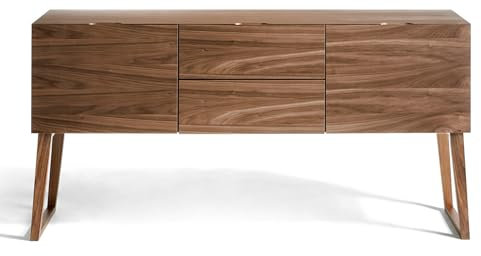 Angel Cerdá - Buffet en Bois de Noyer - Buffet de Salon Moderne et sophistiqué - Buffet en Bois Durable - Buffet avec Grand Espace de Rangement - 160 x 40 x 80 cm