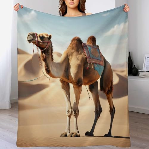 Kamel Flannel Fleece Wohndecken Kuscheldecken, Superweiche, Flauschige, Warme Mikrofaser Decke Für Schlafcouch, （150×200cm）