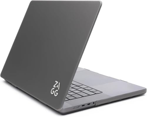ZAGG MacBook Protection Snap-On, Zweiteilige Hartschalenhülle für MacBook Air (M3/M2) [13-Inch], vollständig belüftet, leicht zugänglich, schlank, leichtes Design, rutschfest, Kratzfest (Schwarz)