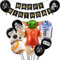 Luftballons Star Krieg Geburtstag Deko Jungen- Sterne Wars Geburtstagsdeko Yod Ballon Kindergeburtstag Deko Girlande Tortendeko Roboter Folienballons Happy Birthday Banner für Party Supplies Deko