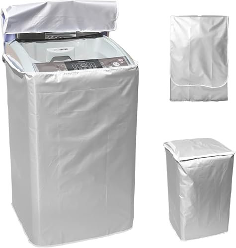 Cubierta portátil para lavadora, impermeable, resistente a los rayos UV, para secadora de carga superior