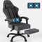 Airfish Gaming Stuhl Stoff mit Fußstütze, Massage Computer Bürostuhl mit Linkage Armlehnen,150kg Kapazität,90-135° Rückenlehne einstellbar 360° drehbar Ergonomischer PC Stuhl, Dunkelgrau
