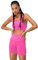 FOCENZA Pantaloncini Sportivi Donna con Effetto Push Up, in Microfibra Elasticizzata e Traspirante, Made in Italy (Rosa, l/XL)