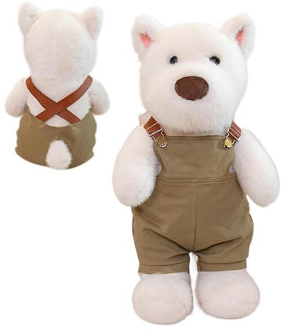 Générique Stuffed Dog Plush Toy 11,8 Zoll, Komfortable Tierpuppe für Kinder und Mädchen, gefülltes Tierspielzeug, West Highland Dog, und Mädchen, Plüsch, Plüschkissen, für Kinder und